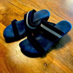 Onex - navy Blue wedge sandal